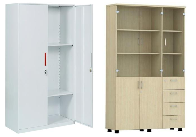 So sánh tủ gỗ văn phòng với tủ sắt văn phòng